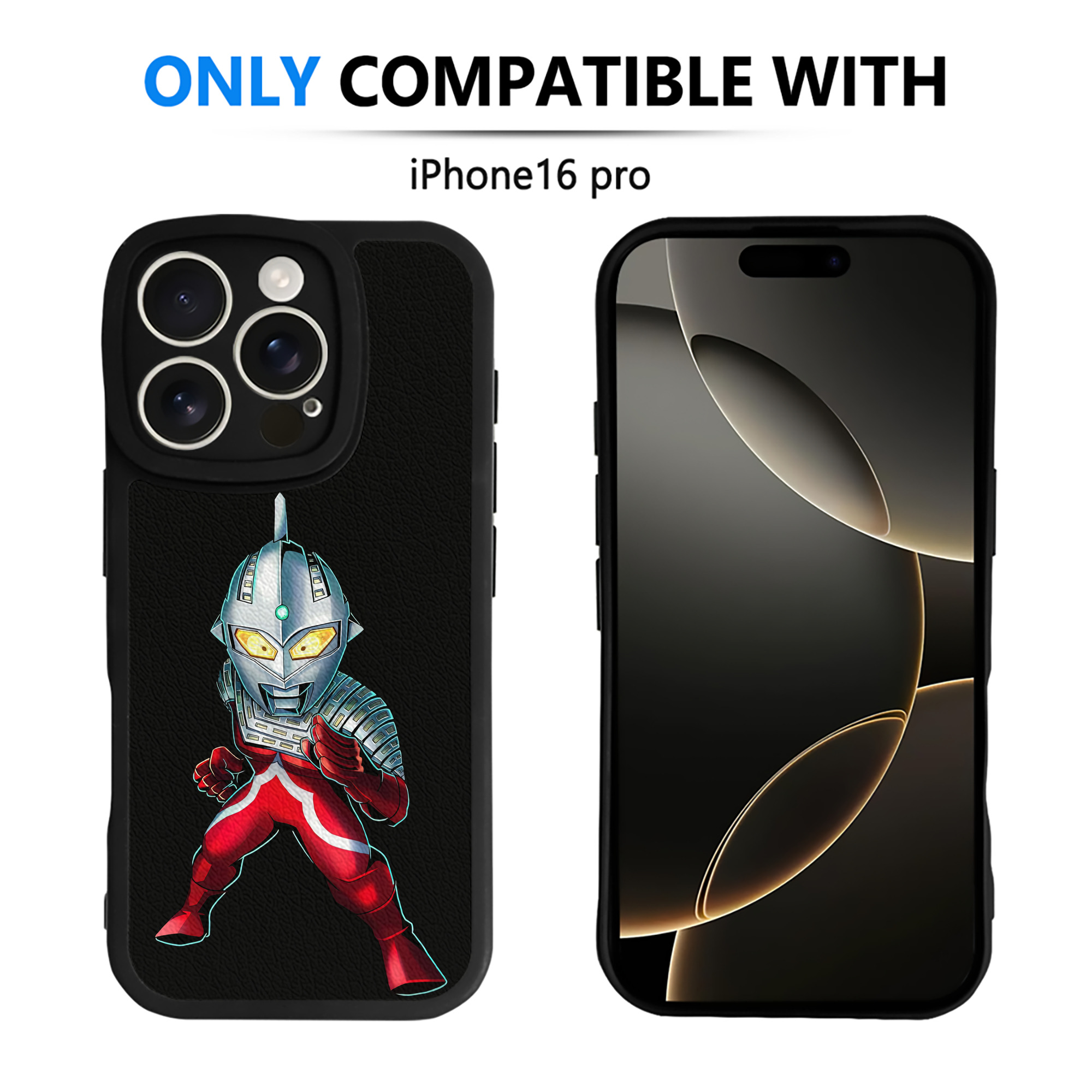 （画像用） ウルトラマン Ultraman 【iPhone 16シリーズ対応】シリコンスマホケース（レザー調） 材質：シリコン